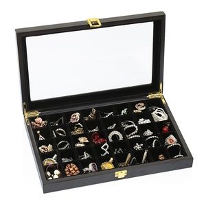 Wood Gold Plated Jewelry Organizer